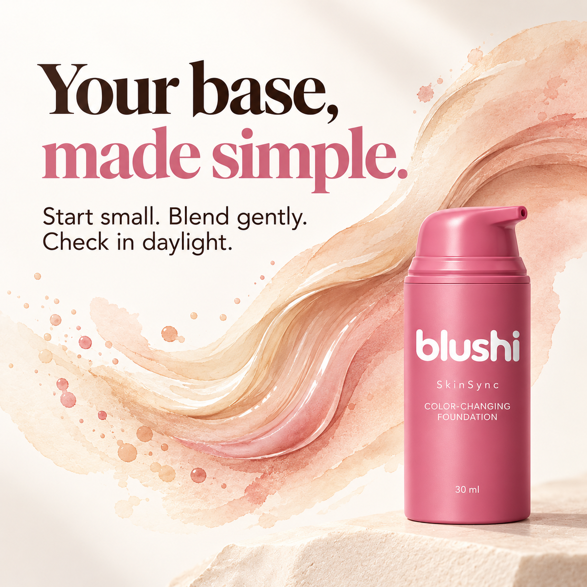 Blushi SkinSync application guide