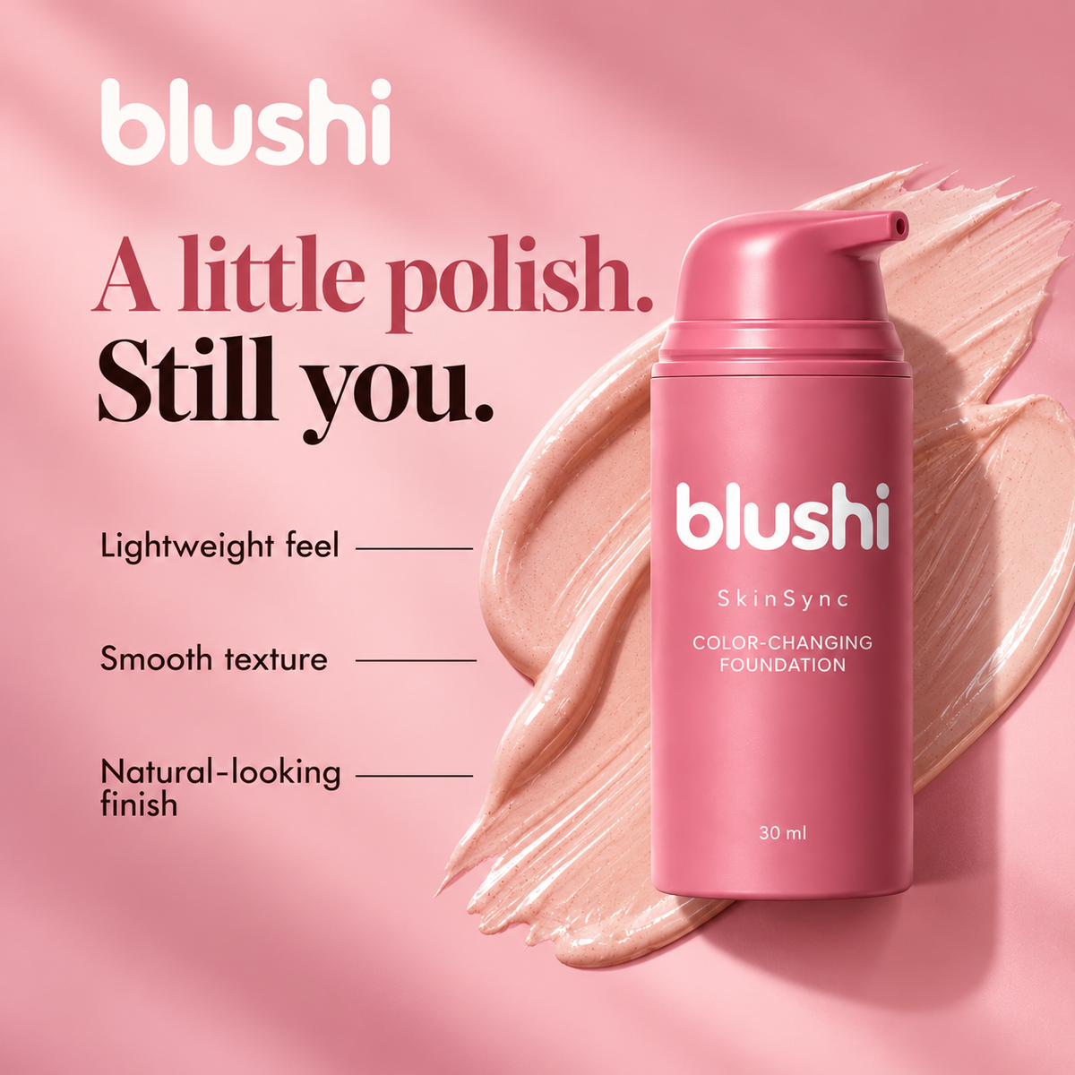 Blushi SkinSync texture brand image