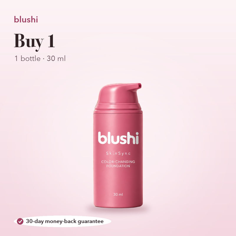 Buy 1: one bottle of Blushi SkinSync Color-Changing Foundation